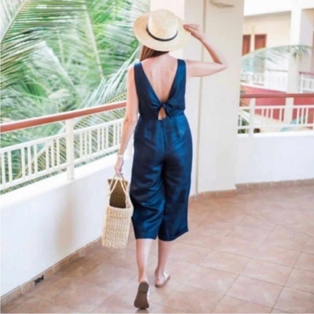 NWT Banana Republic linen jumpsuit with tie back